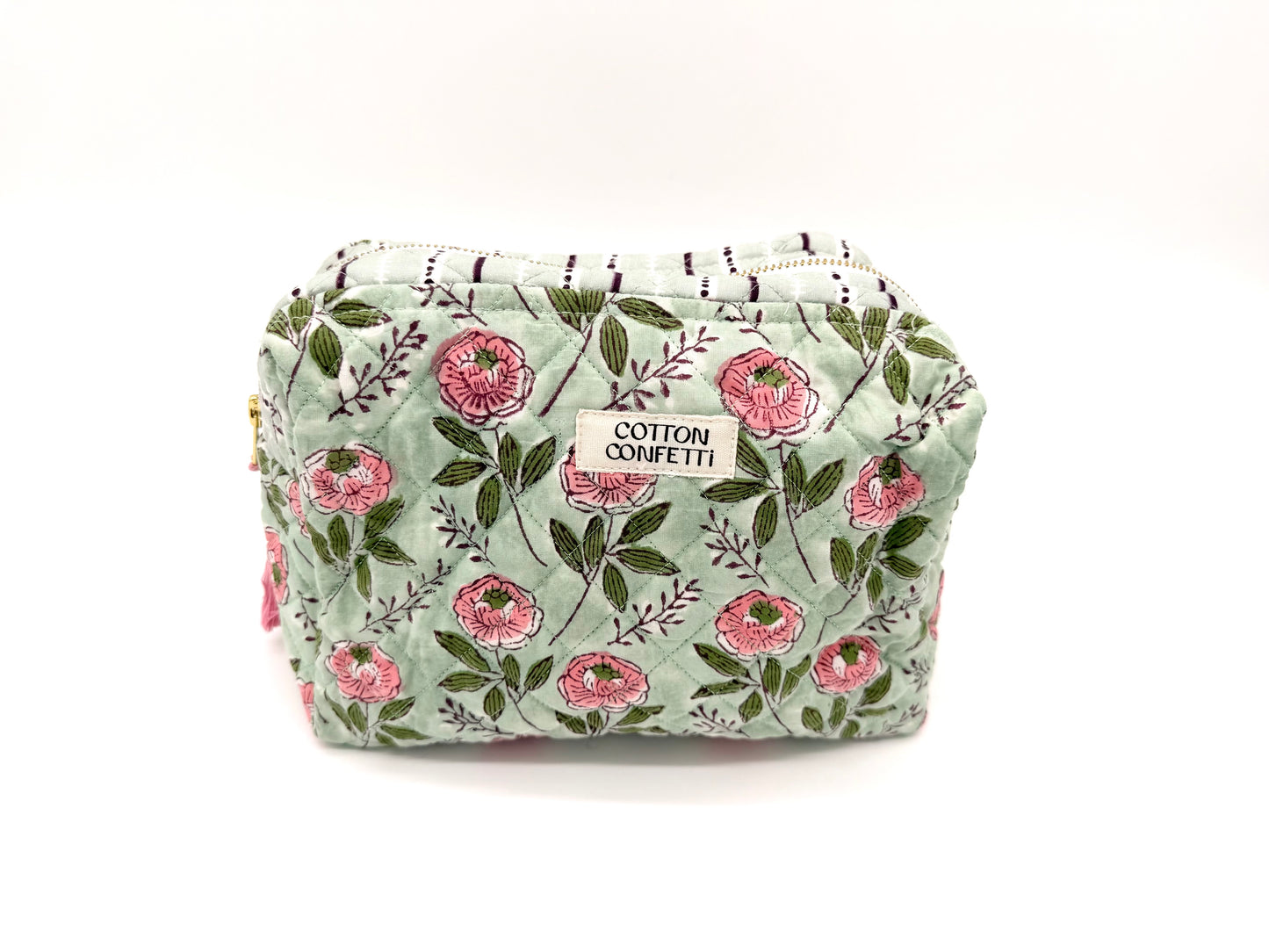 Mint Rose Large Pouch