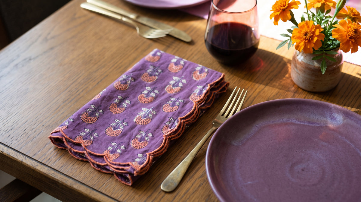 Pru Scallop Soft Cotton Napkins