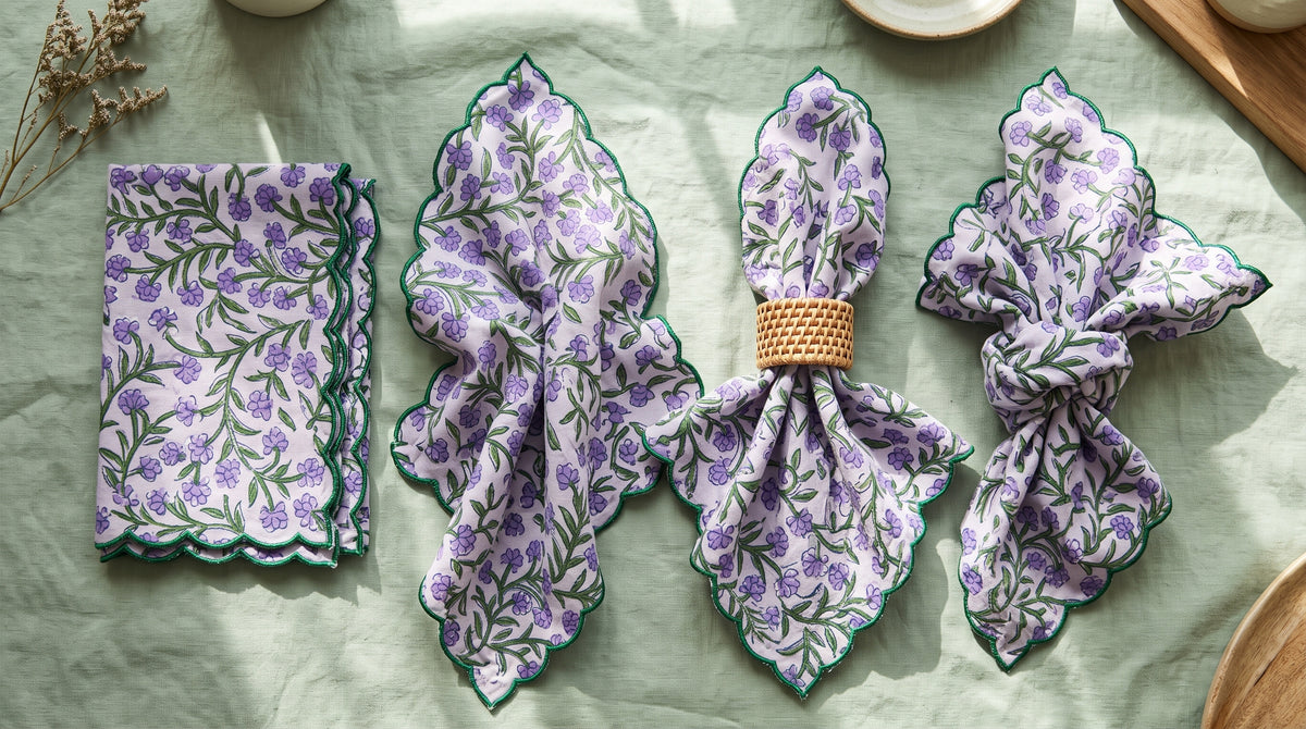 Raya Scallop Soft Cotton Napkins