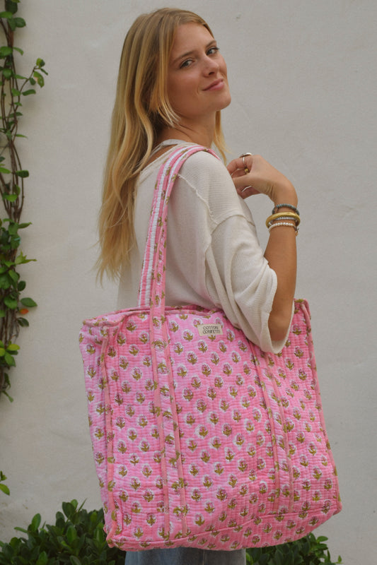 Rosy Riviera Tote
