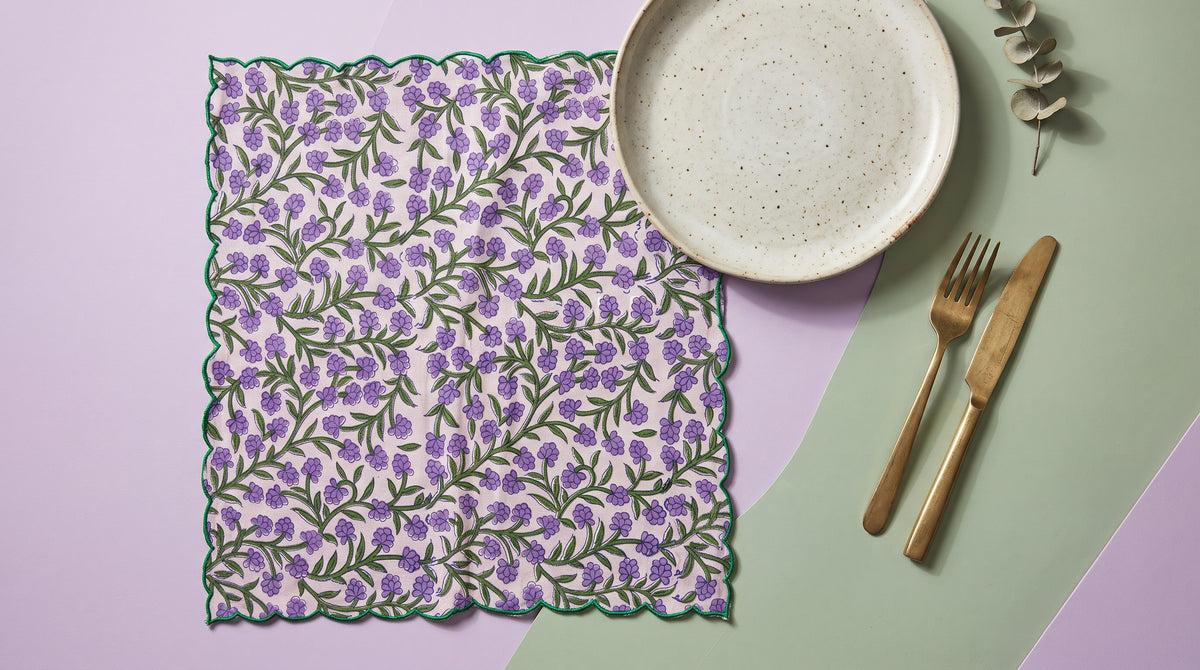 Raya Scallop Soft Cotton Napkins