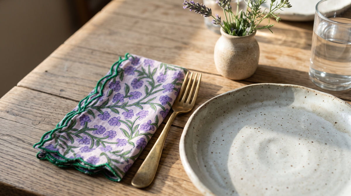 Raya Scallop Soft Cotton Napkins