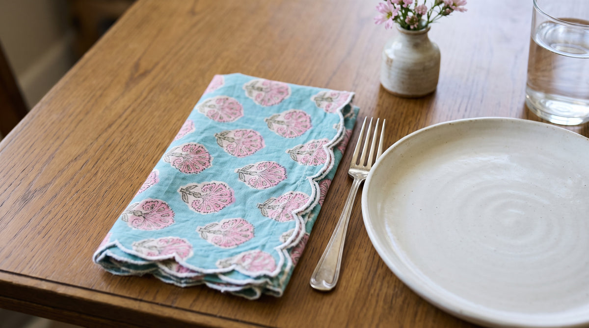 Lara Scallop Soft Cotton Napkins