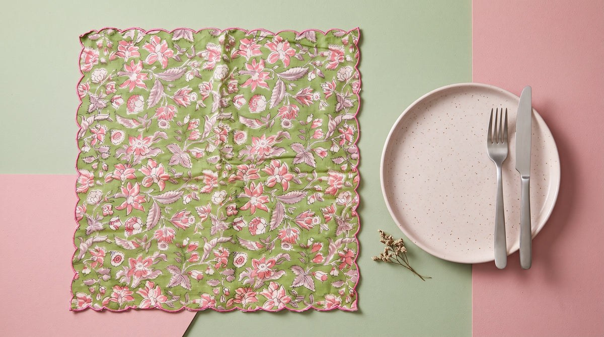 Kay Scallop Soft Cotton Napkins