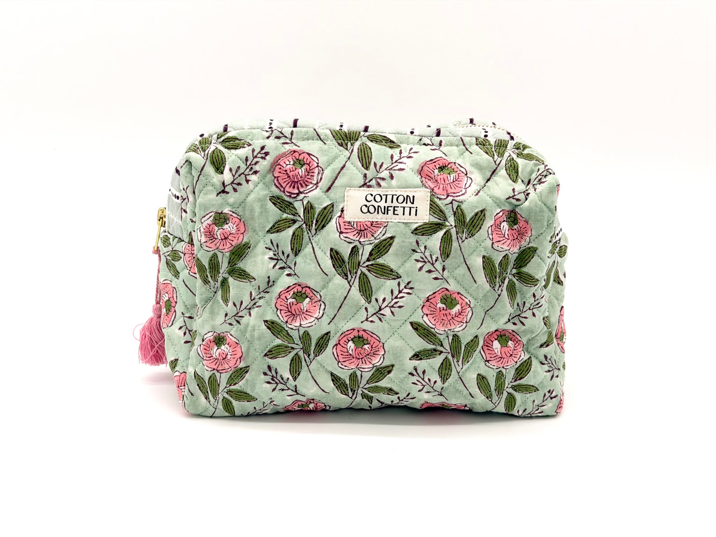 Mint Rose Large Pouch