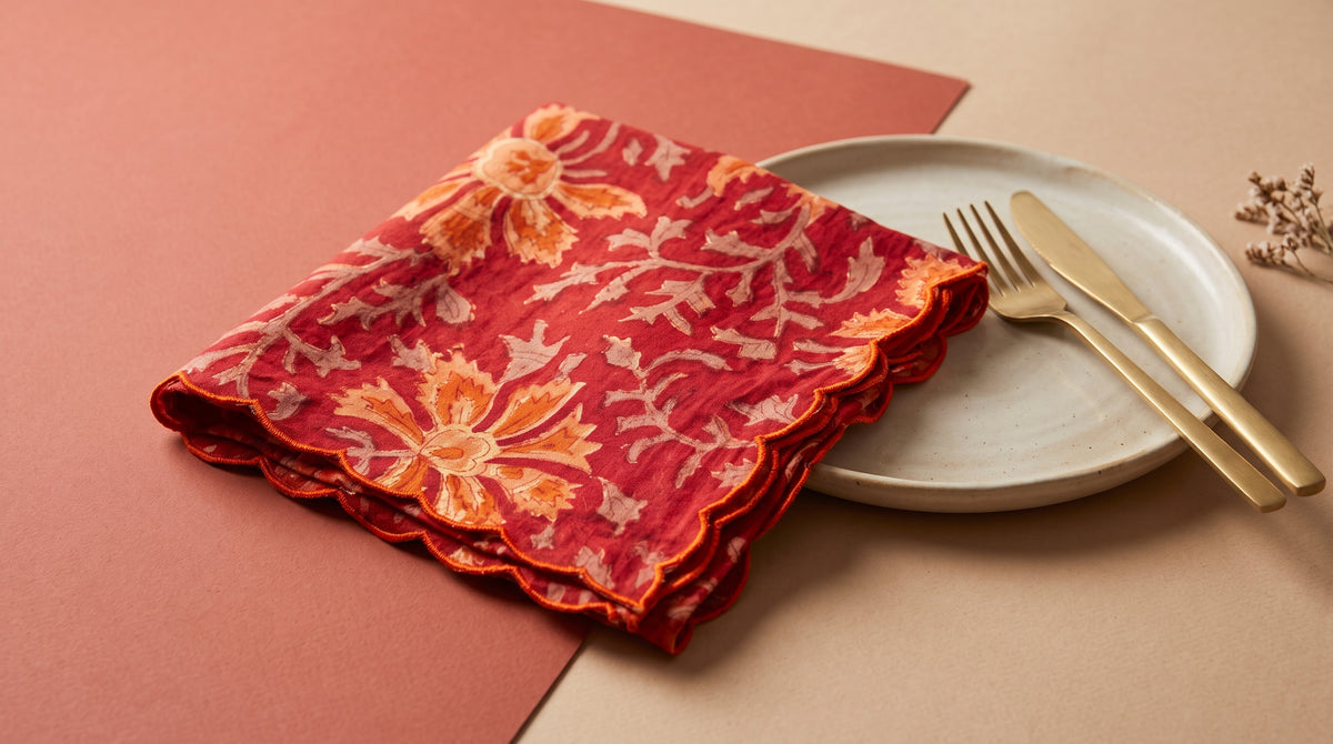 Tira Scallop Soft Cotton Napkins