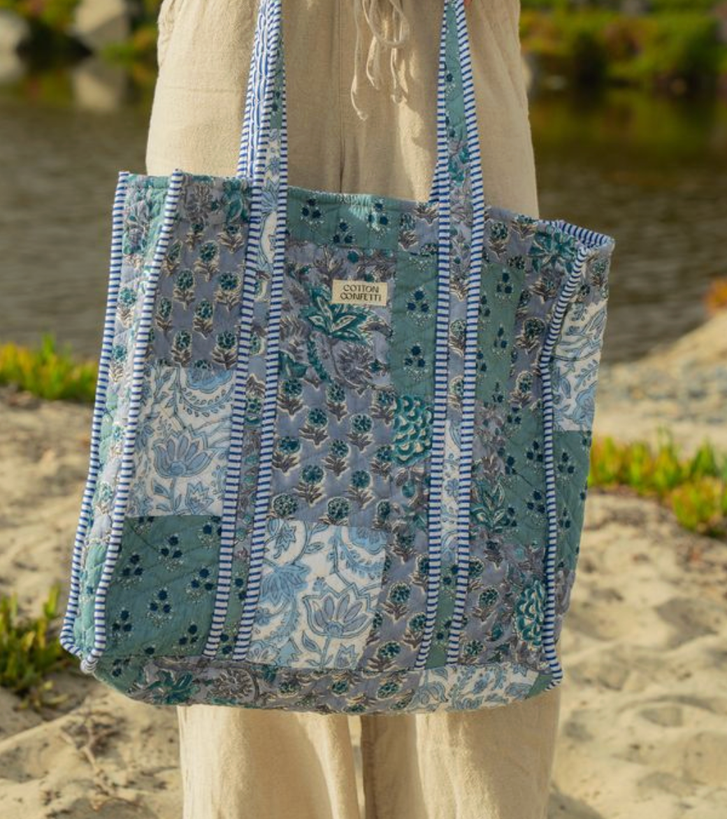 Frosty Patchwork Tote