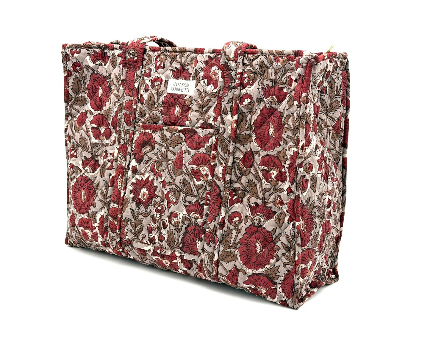 Mahogany Zipper Tote