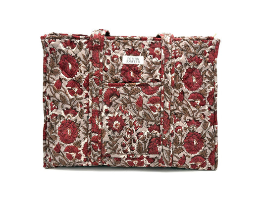 Mahogany Zipper Tote